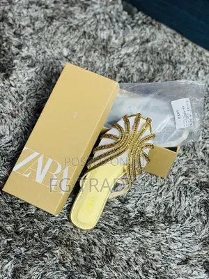 Zara Slippers _ Ladies Gold Slipper