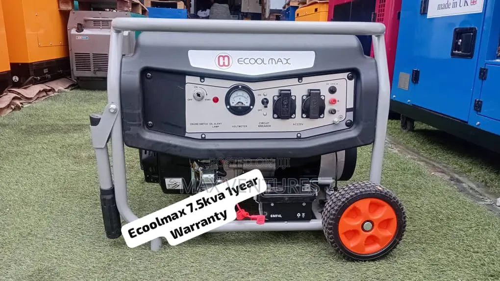 Ecoolmax 7.5kVA Petrol Genset – Reliable Power Machine 7.5kva