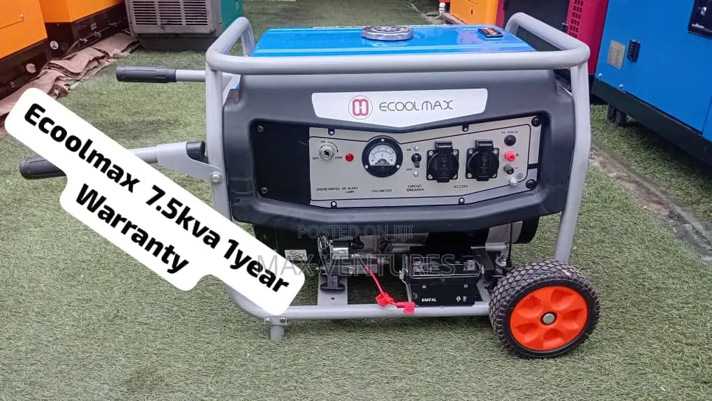 Ecoolmax 7.5kVA Petrol Power Generator – Available Now 7.5kva
