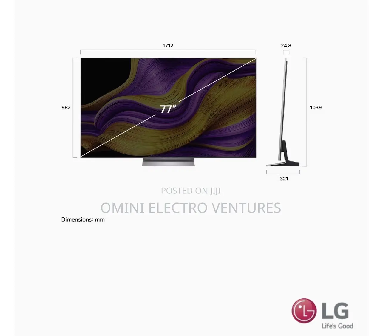 Giant LG Oled 77” G5 Oled Smart Uhd TV