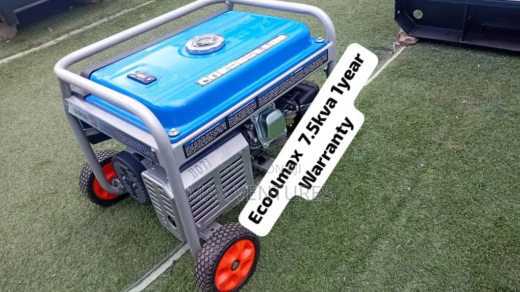 Heavy Duty Ecoolmax 7.5kVA Petrol Generator 7.5kva