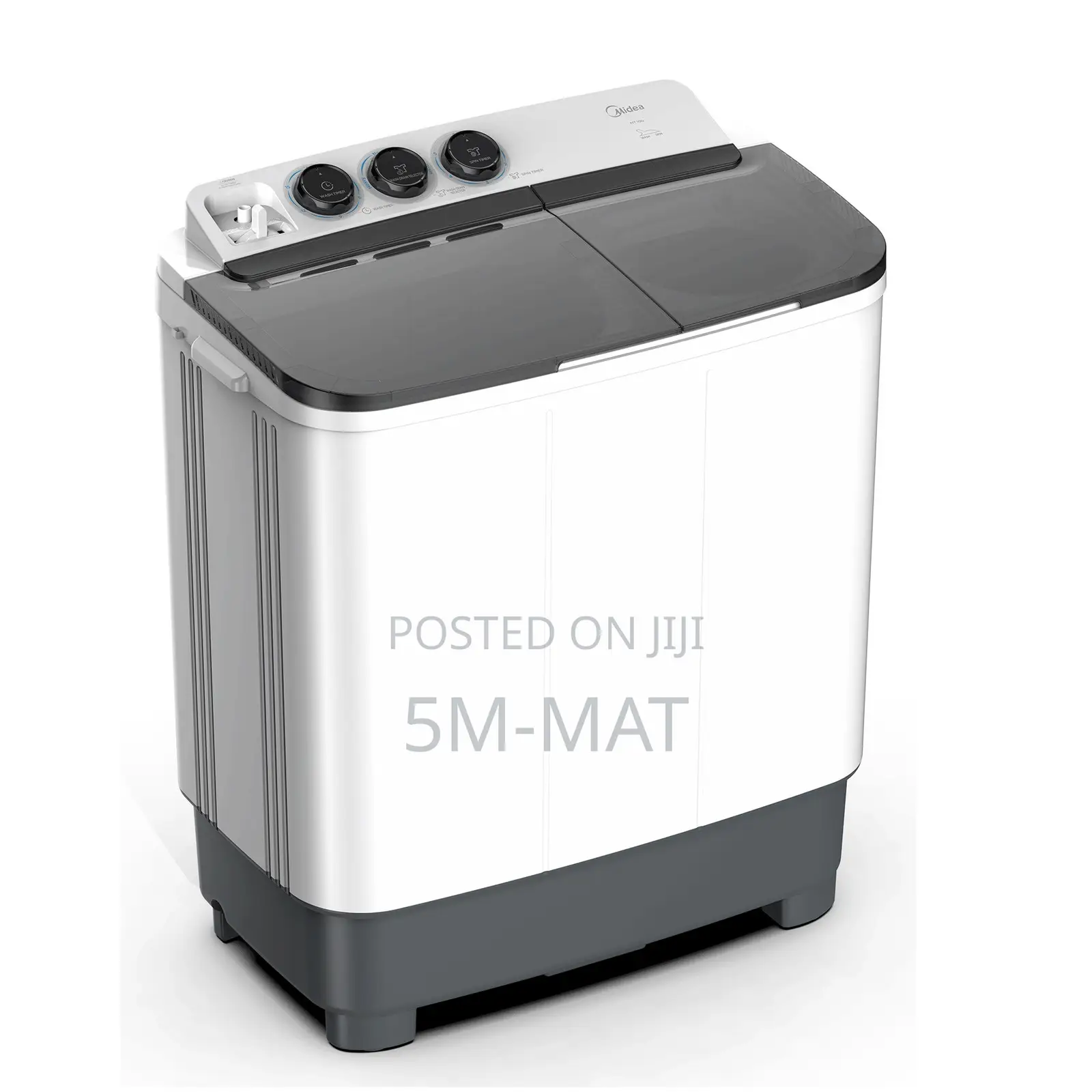 Dual Force Pulsator Midea 12kg Twin Tub Washing Machine, White