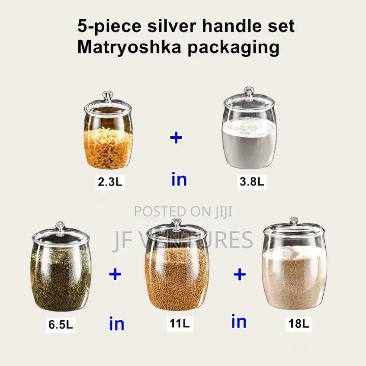 5pc Set Matroyshka Storage Containers
