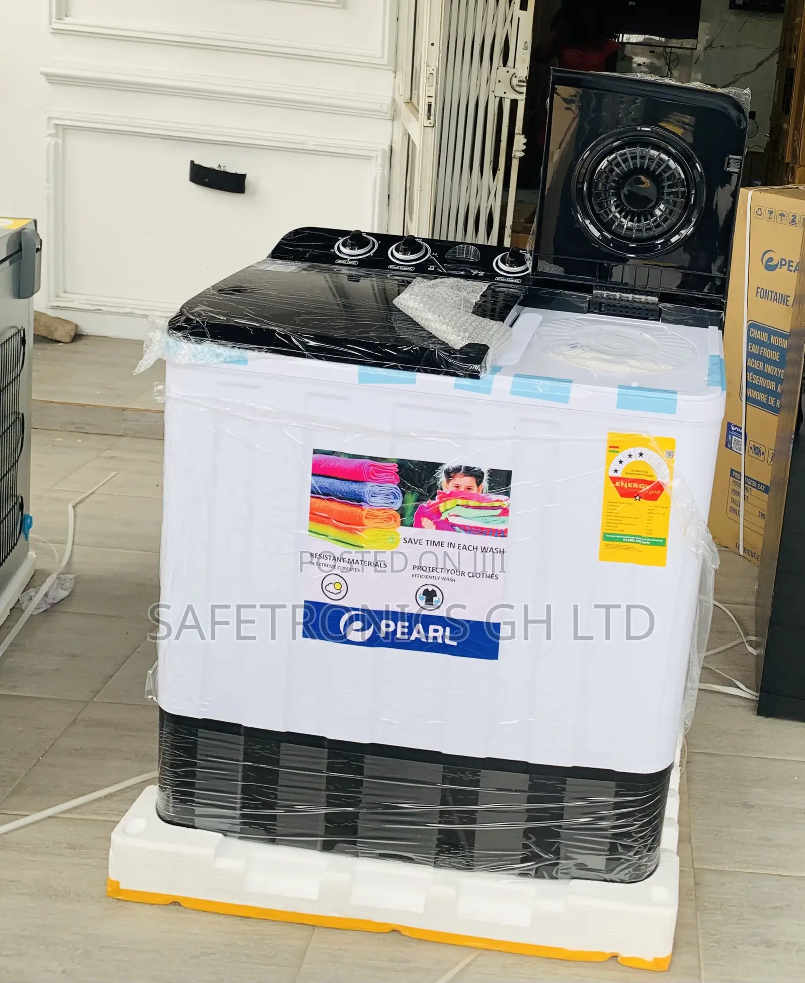 Energy and Cost Saving Pearl Semiautomatic 7kg TopLoad Twintub WM