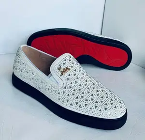 Christian Louboutin Slip-on Loafer Featuringan Intricatecutout Pattern