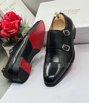 Sleek Black Double Monk Strap Formal Shoes