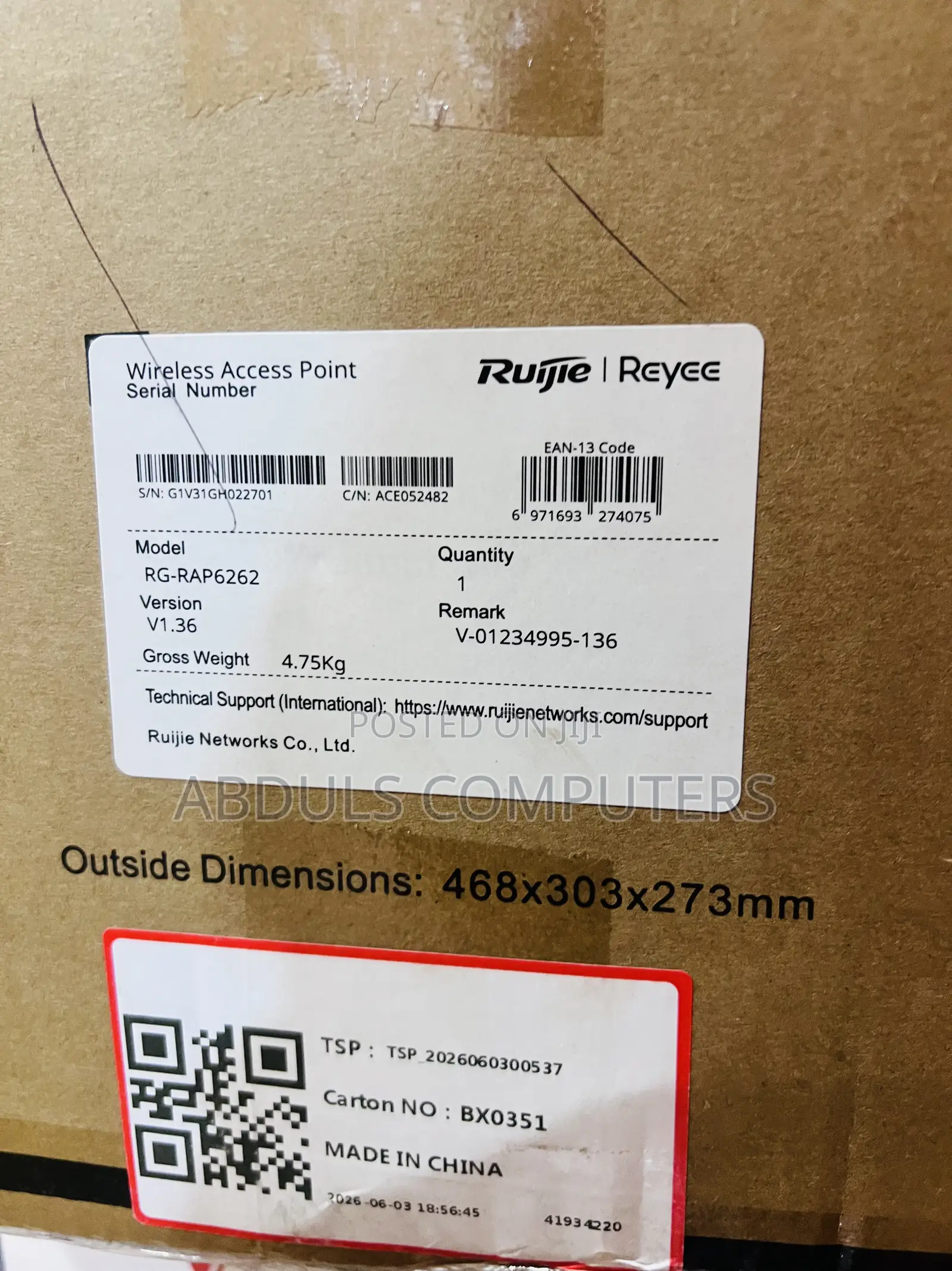 Ruijie RG-RAP6262