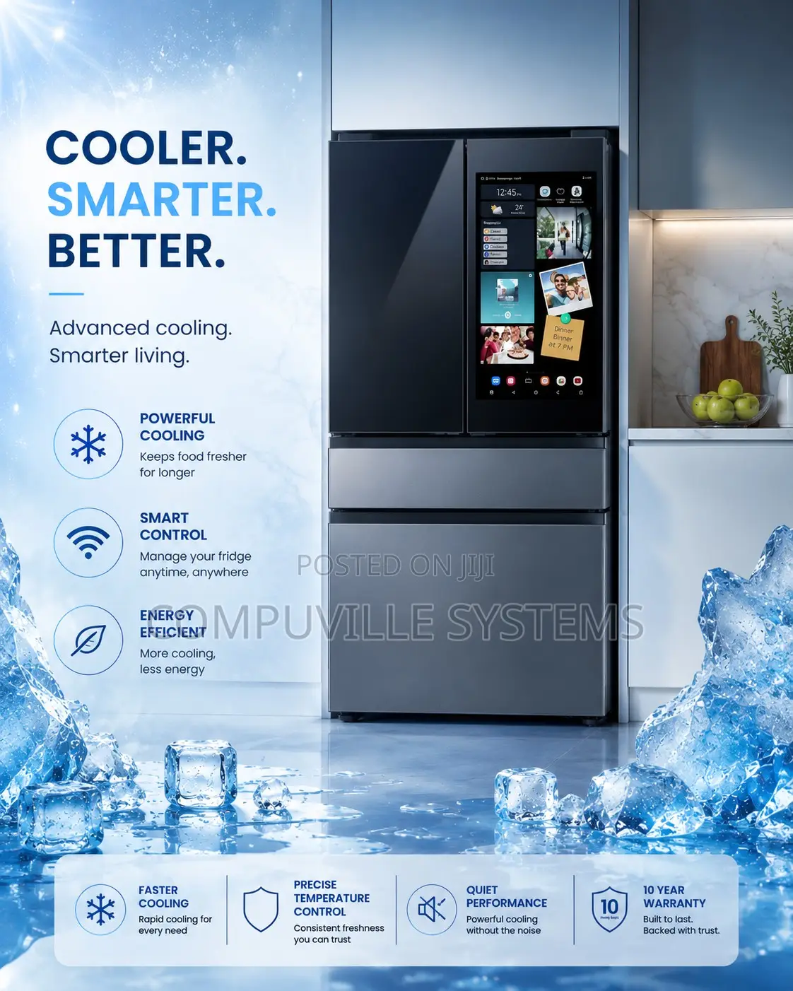 Samsung 36" 29 Cu.Ft. Bespoke Ai 4-Door French Door Refrigerator