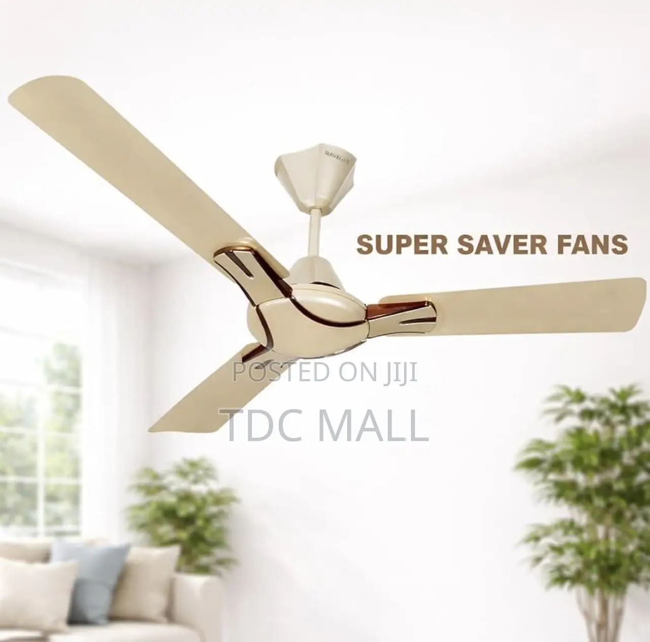100% Copper Decorative Nicola Energy Saving Ceiling Fan - Gold