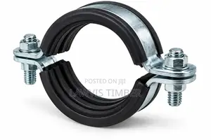 Galvanized Rubber-Lined Pipe Clamp 2”