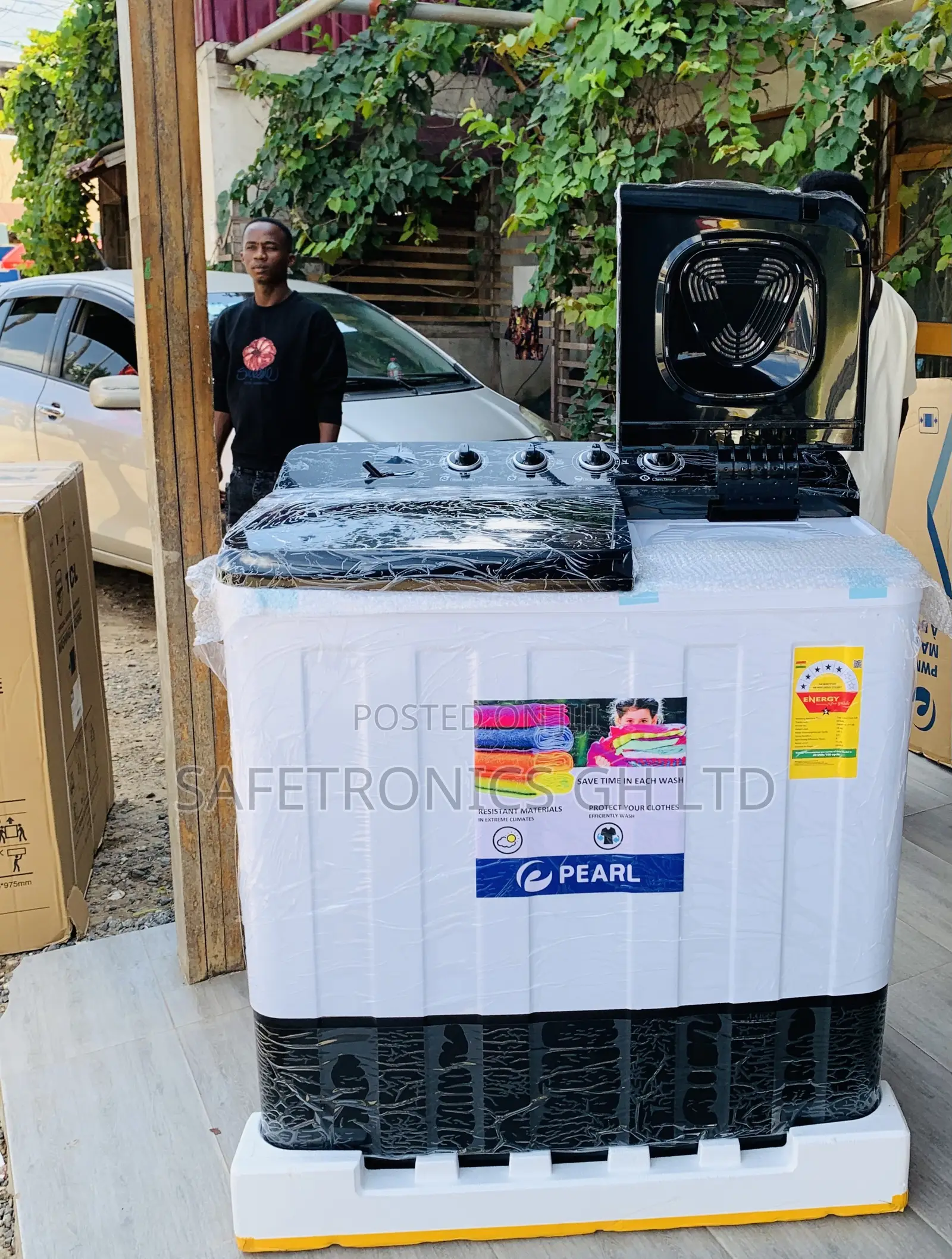 Just Secure Semiautomatic Pearl 18kg TopLoad Twintub Washer