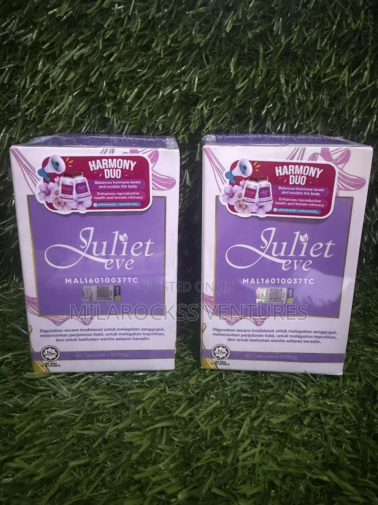 Satin Skinz Juliet Eve Women's Health Supplement. 60 Capsules.500mg