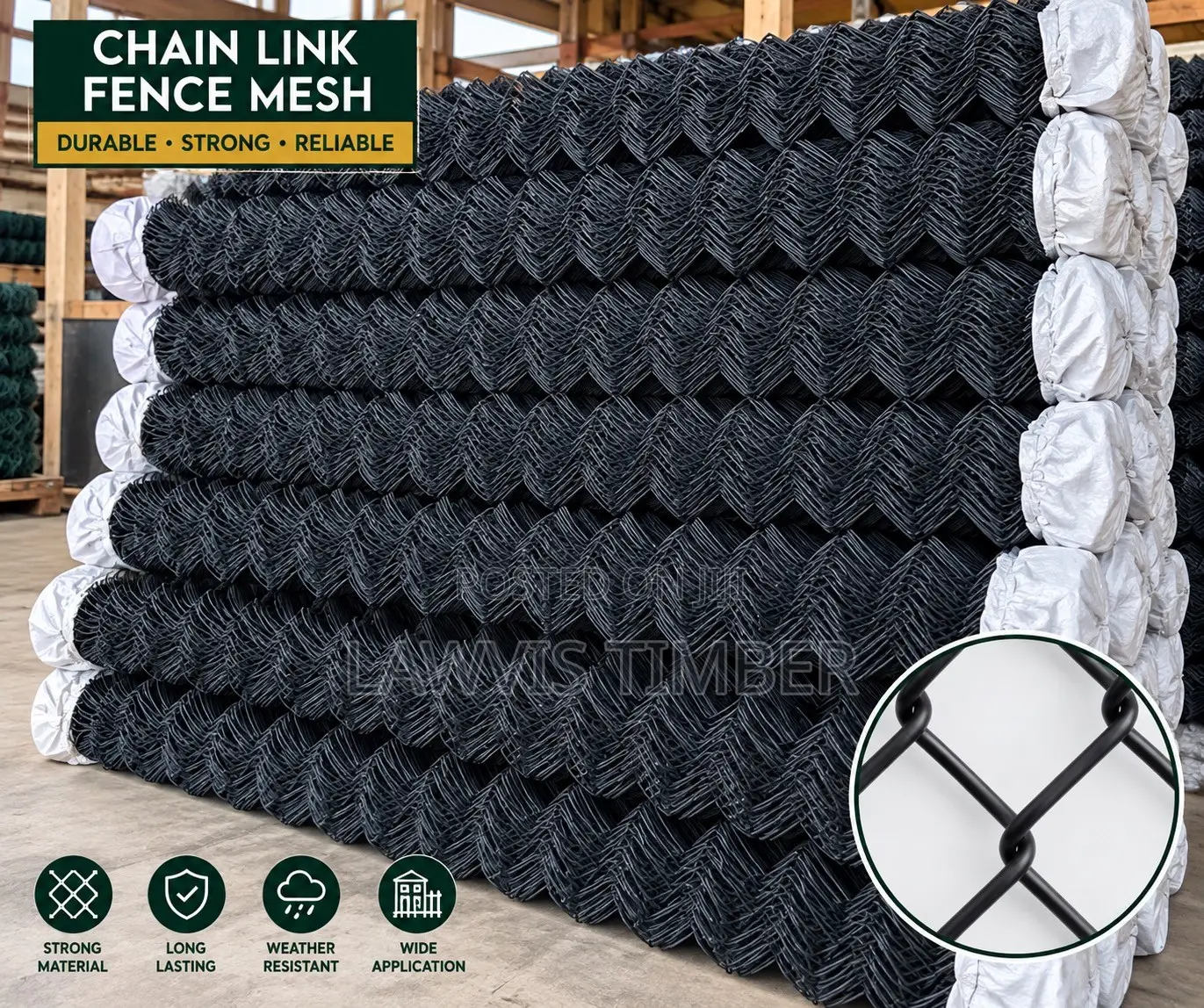 Chainlink Mesh / 6”Ft X 38ft / Fence