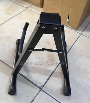 Foldable a-Frame Guitar Stand Made of Black Metal