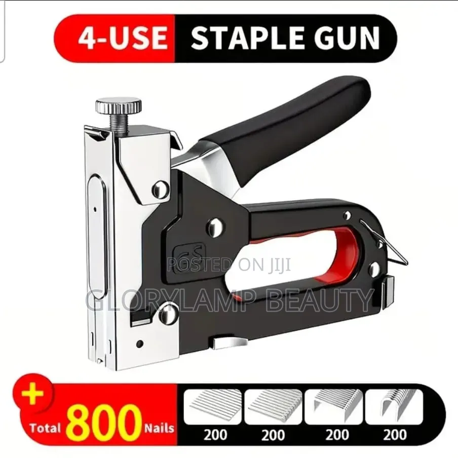 4-in-1 Heavy Duty Manual Staple Gun With 800-Piece Nails