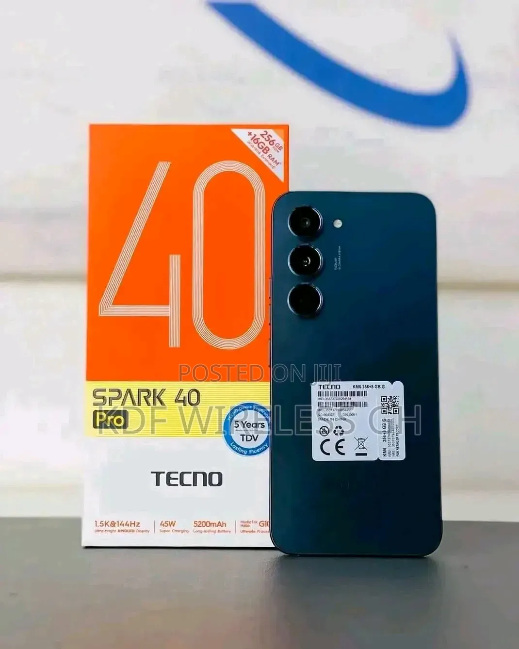 New Tecno Spark 40 Pro 256 GB Black