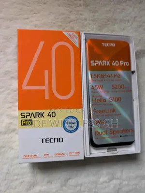 New Tecno Spark 40 Pro 256 GB Silver