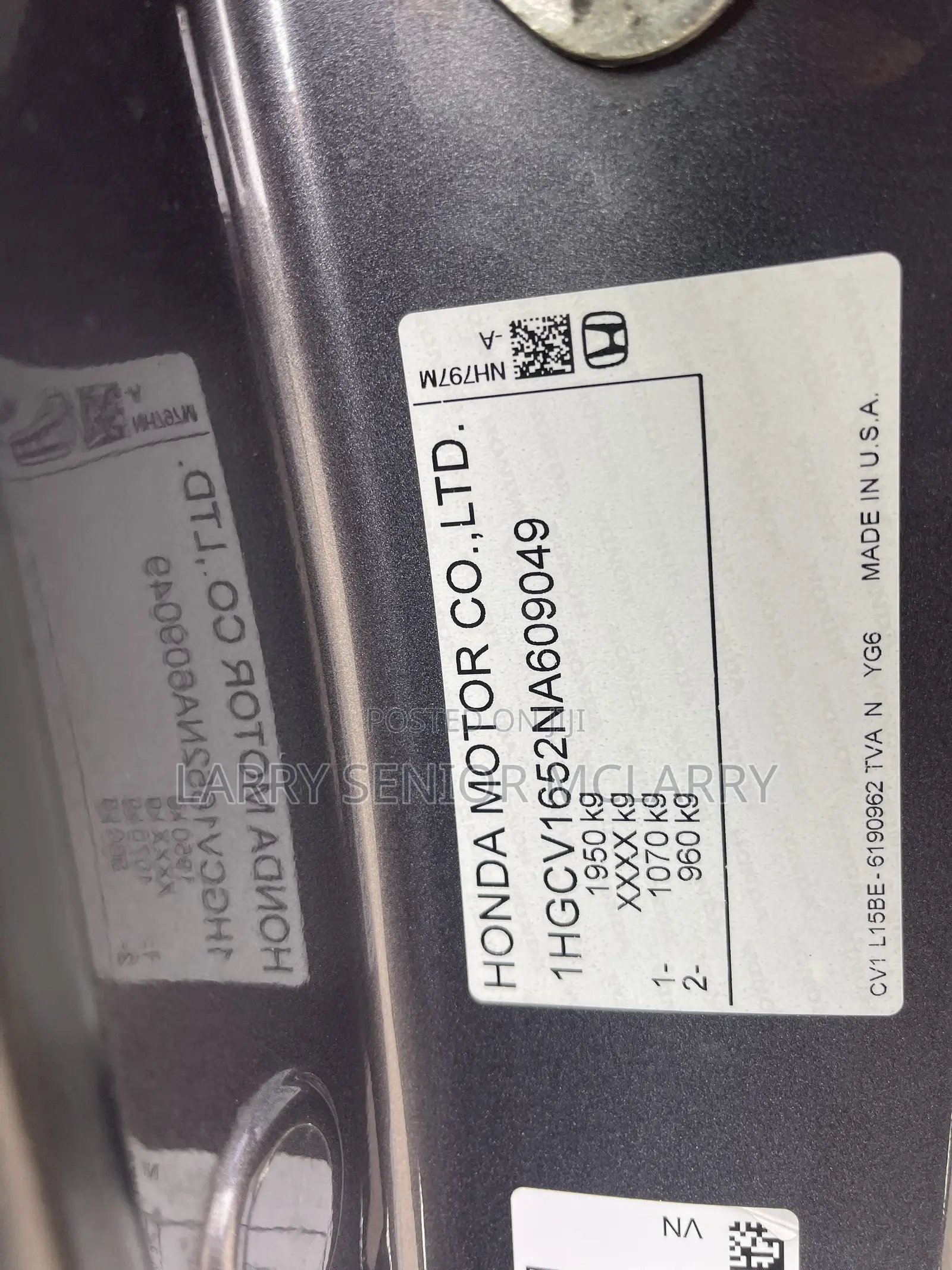 Honda Accord EX-L 1.5T 2022 Gray
