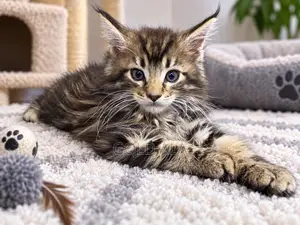 1-3 months Male Purebred Maine Coon