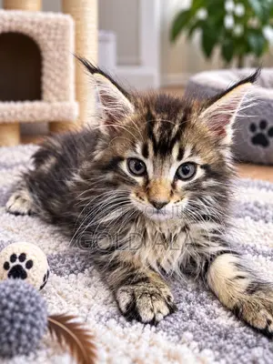 1-3 months Male Purebred Maine Coon