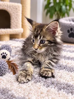 1-3 months Male Purebred Maine Coon