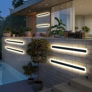 Horizontal Fence Wall Light Warm. Color