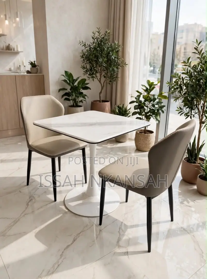 Round Back Glass Table and 2 Chairs