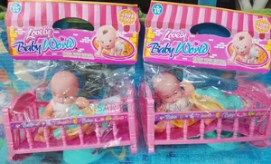 Cute Doll in a Crib With Accessories 2 Years to 4