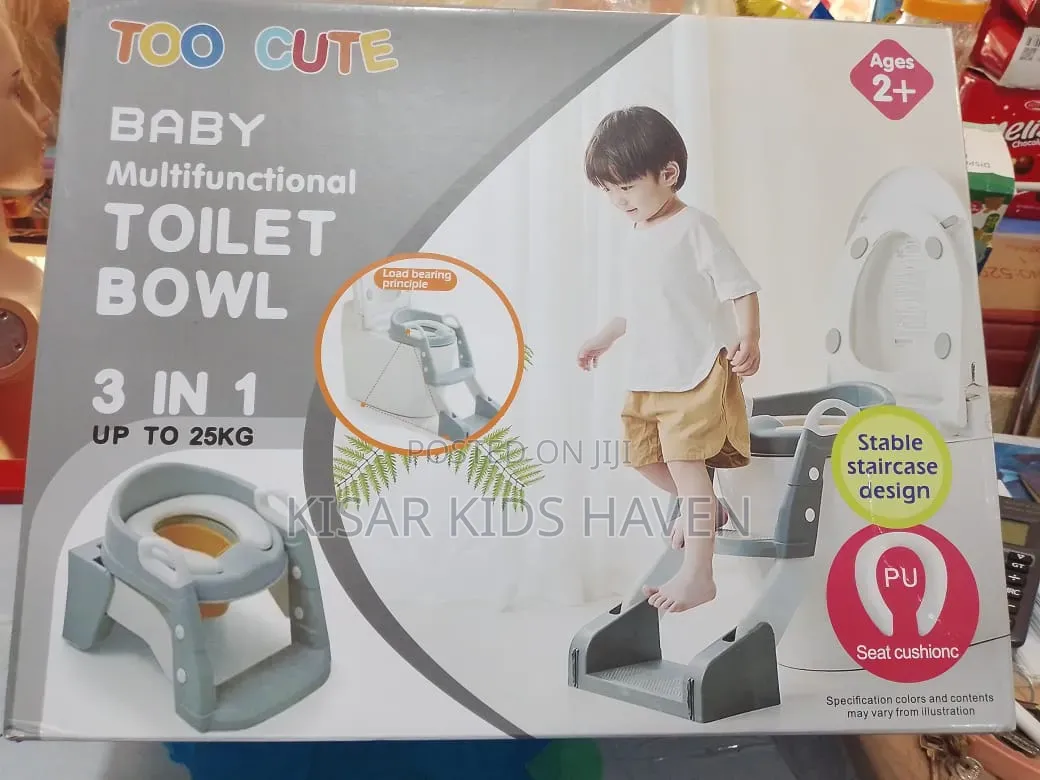 3 in 1 Kids Multifunctional Toilet Seat With Ladder 1 to 6 Years
