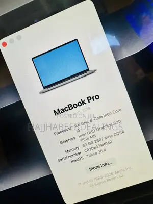 Laptop Apple MacBook Pro 2019 32GB Intel Core i9 SSD 512GB