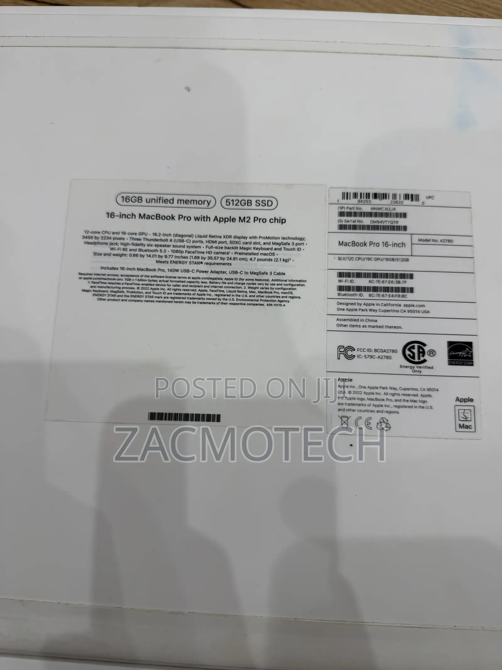 Laptop Apple MacBook Pro 2023 M2 16GB Apple M2 SSD 512GB