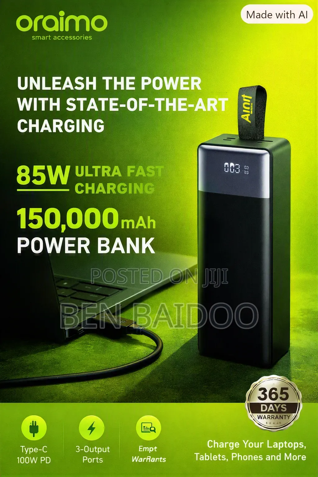 Oraimo Powerjet (85W,50000maH)