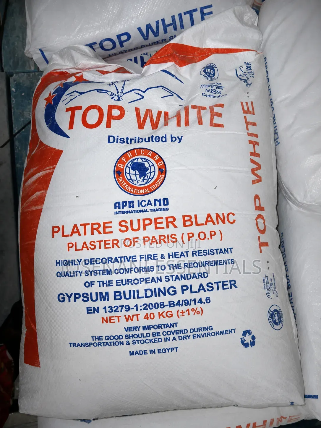 Top White POP Cement 40kg | Plaster of Paris