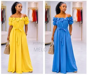 Off-the-Shoulder Floral Appliqué Maxi Dress