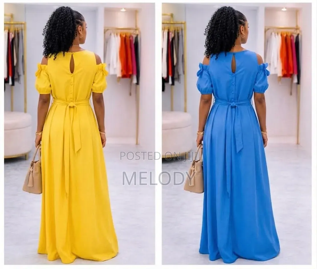 Off-the-Shoulder Floral Appliqué Maxi Dress