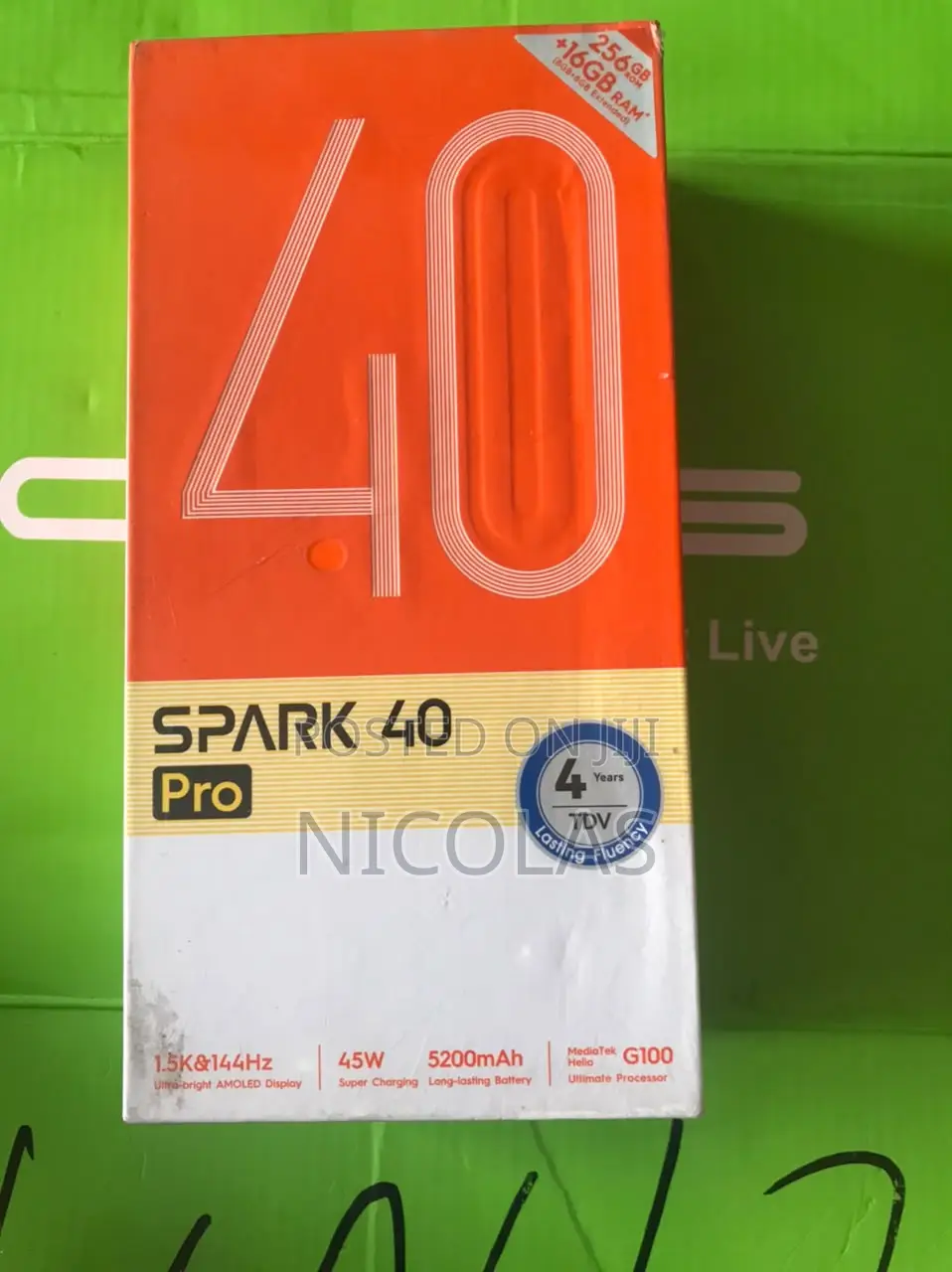 New Tecno Spark 40 Pro 256 GB Black
