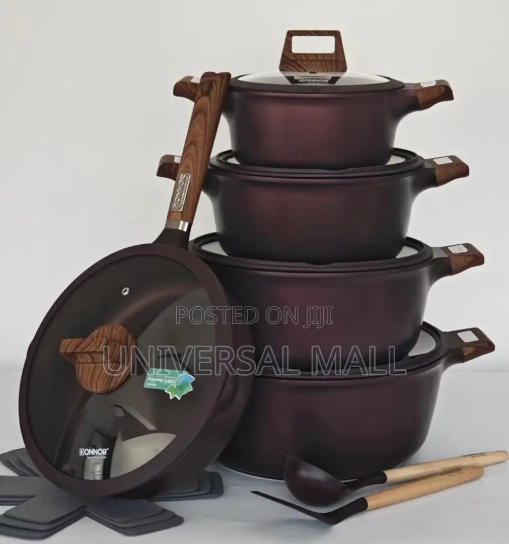 5 Set Nonstick Cookware With Kitchen Cutlery