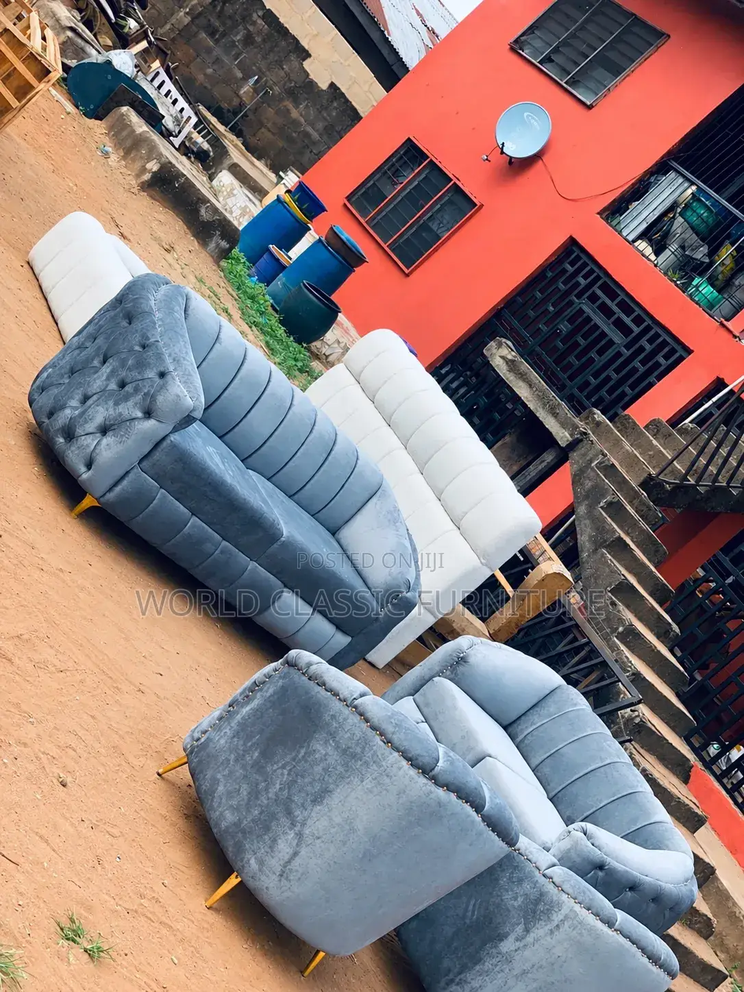Modern Luxury Tufted Velvet Sofa Set