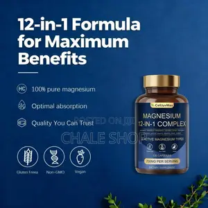 Premium 12-in-1 Magnesium Complex (700mg) – 120 Capsules for Energy
