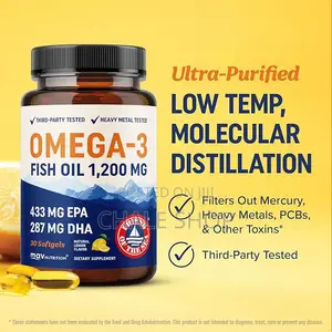 (High EPA/DHA) Omega-3 Fish Oil 3600mg – 120 Lemon Softgels