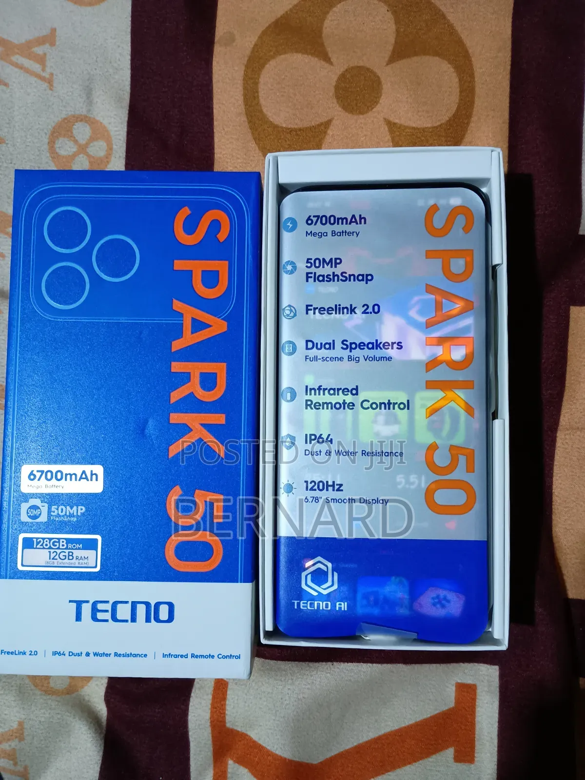 New Tecno Spark 50 128 GB Black