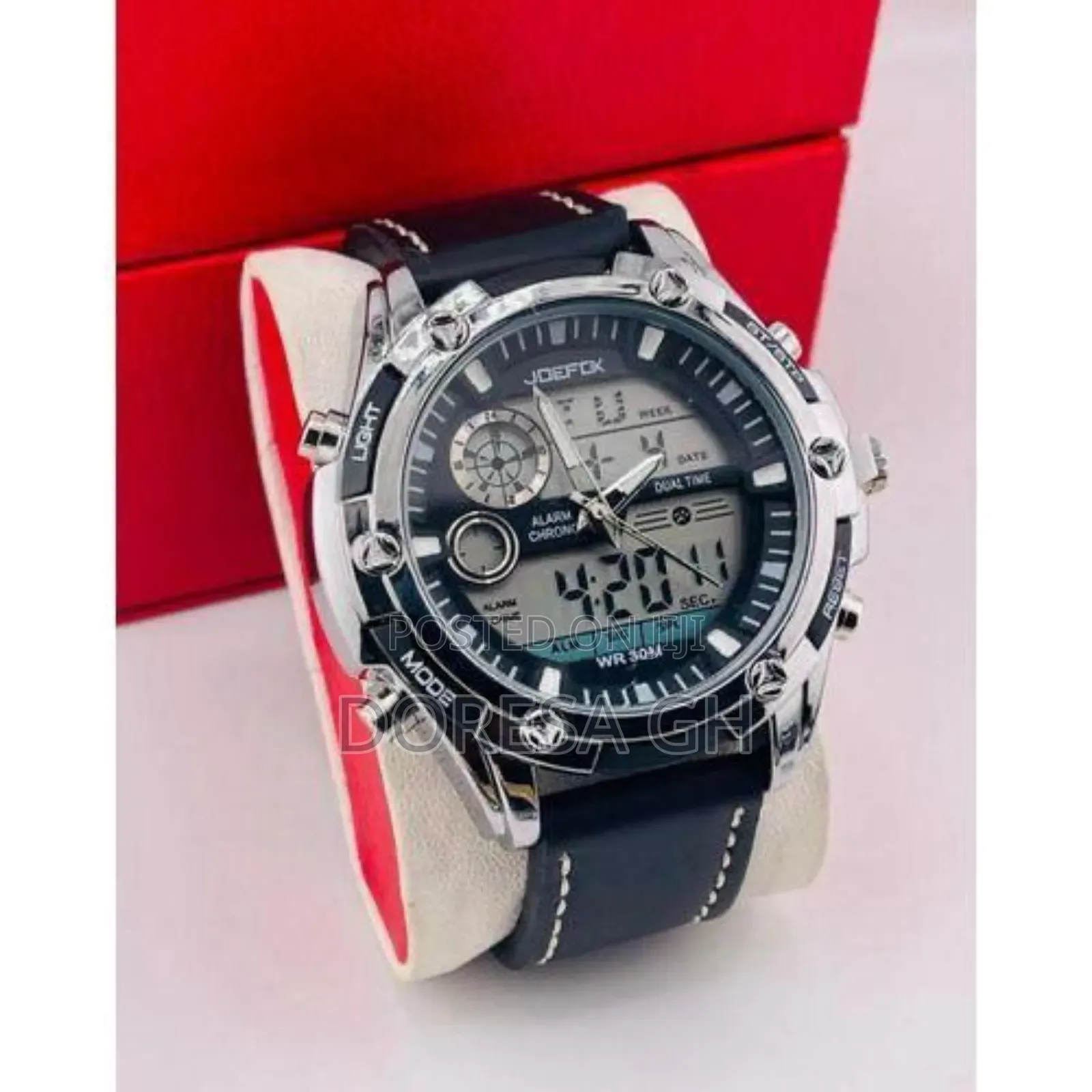 Joefox Men’s Leather Watch – Classic Men’s Wristwatch