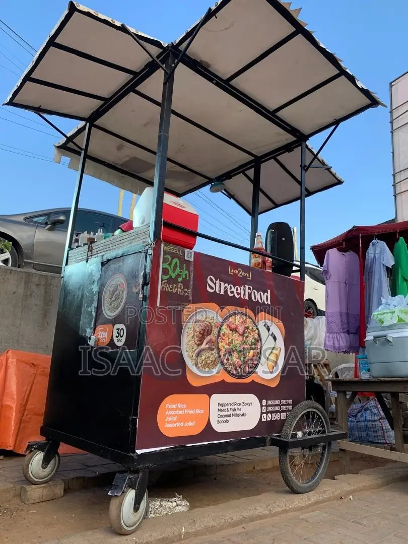 Food Stand With Bulit in Stove and Gas Cylinder Line