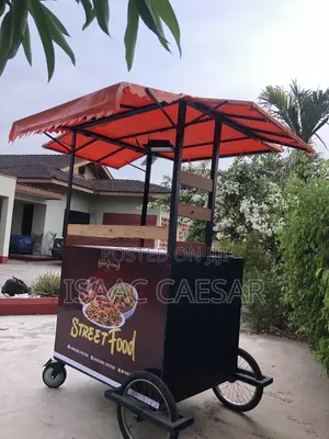 Food Stand With Bulit in Stove and Gas Cylinder Line