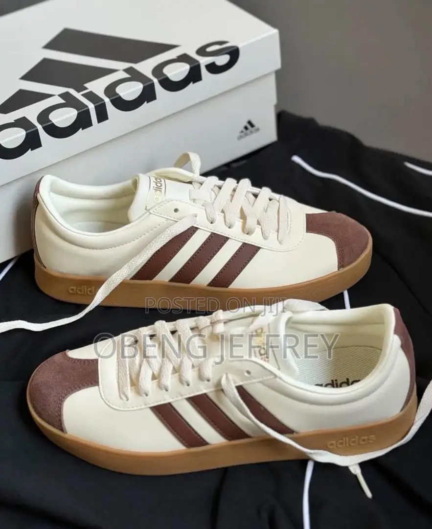 Original Adidas VL Court 2 Cream/Brown
