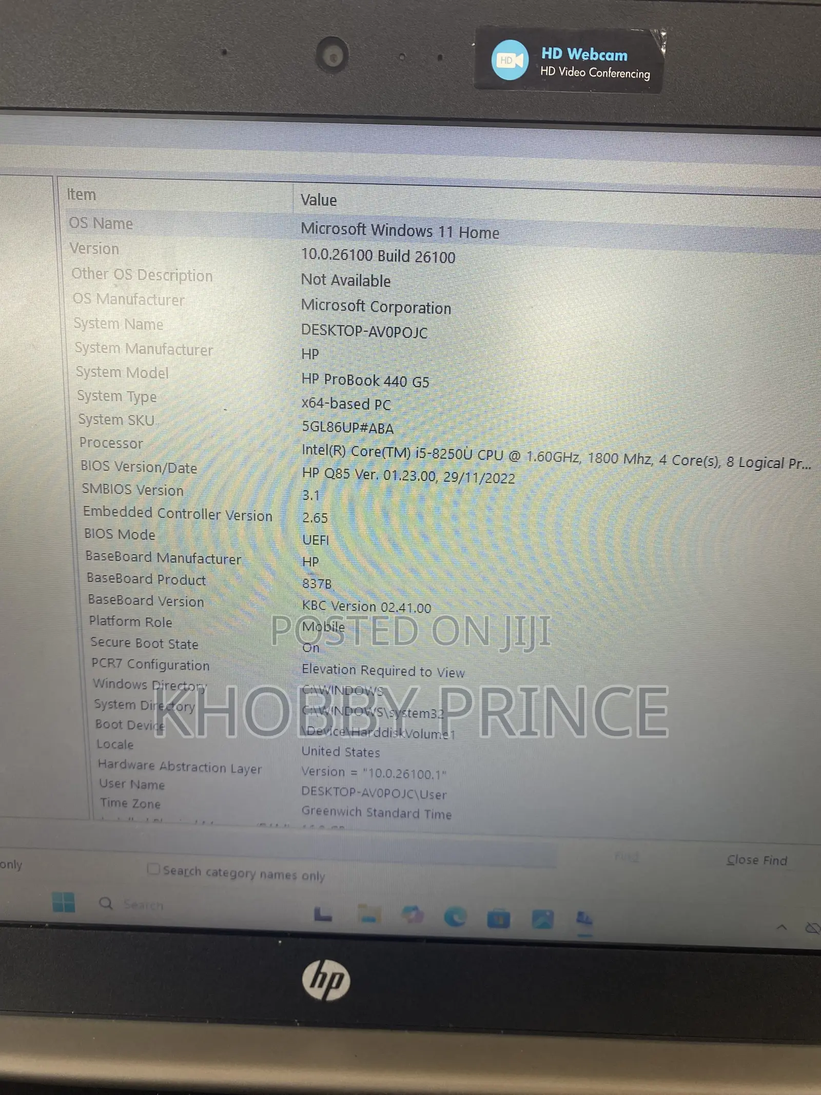 Laptop HP ProBook 440 G5 16GB Intel Core i5 HDD+SSD 256GB
