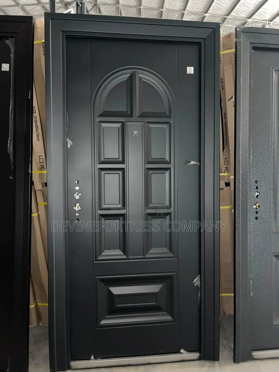 Quality Black Paladin Rough Door for All Weather Strong Elegant 