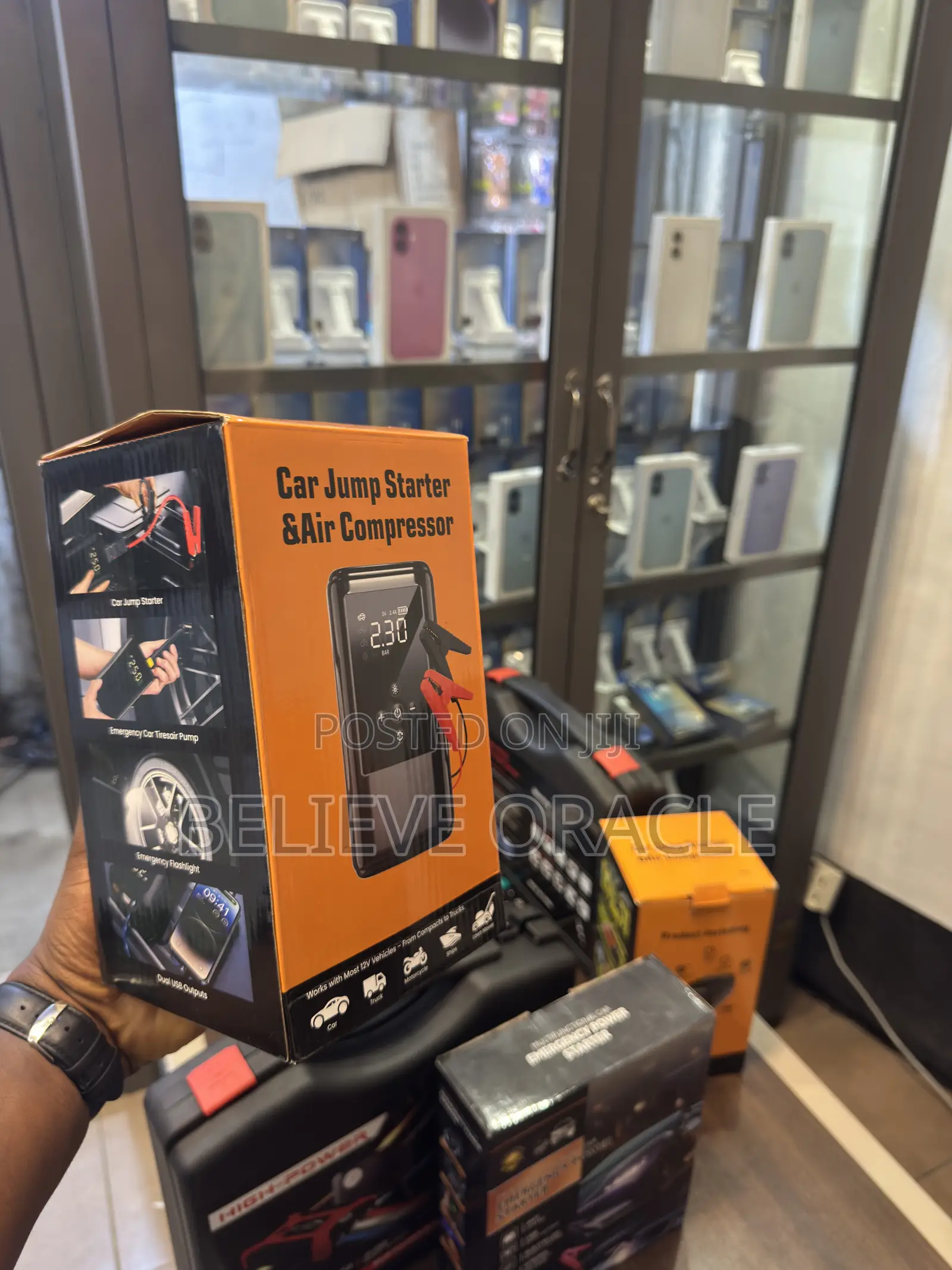 2-in-1 CAR POWER BANK - Jump Starter + Tyre Inflator