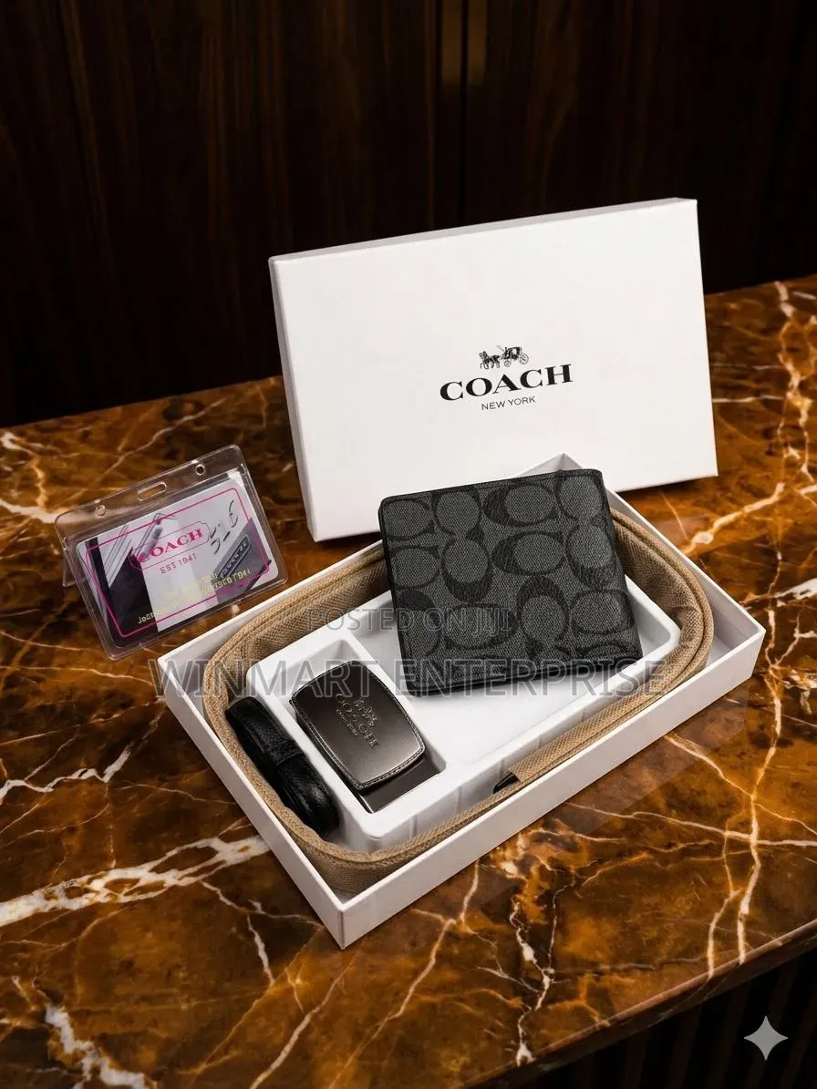 Coach Men Gift Set (Designer Belt and Wallet