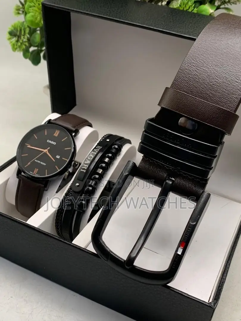 Casio Black Rose-Gold Classic Gift Set
